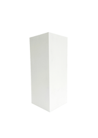 Gegronde MDF pilaar 100 cm, schuin aanzicht