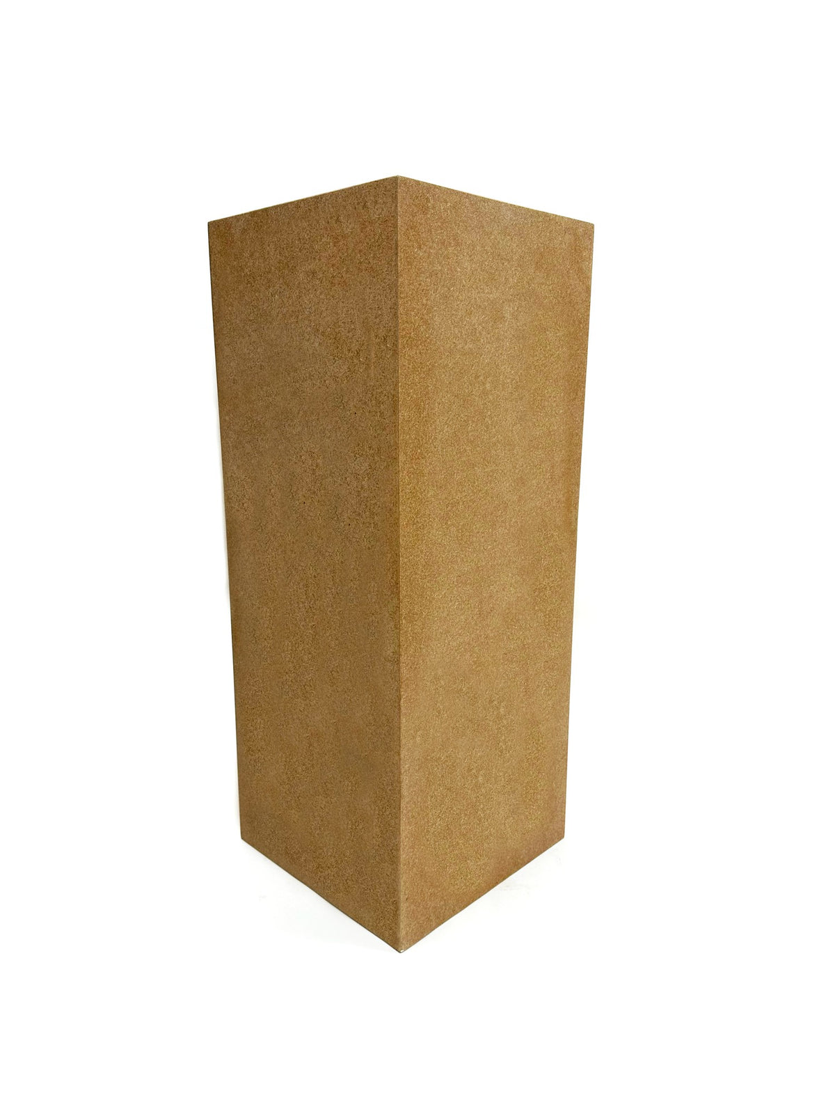Onbehandelde MDF pilaar 100 cm, schuin aanzicht