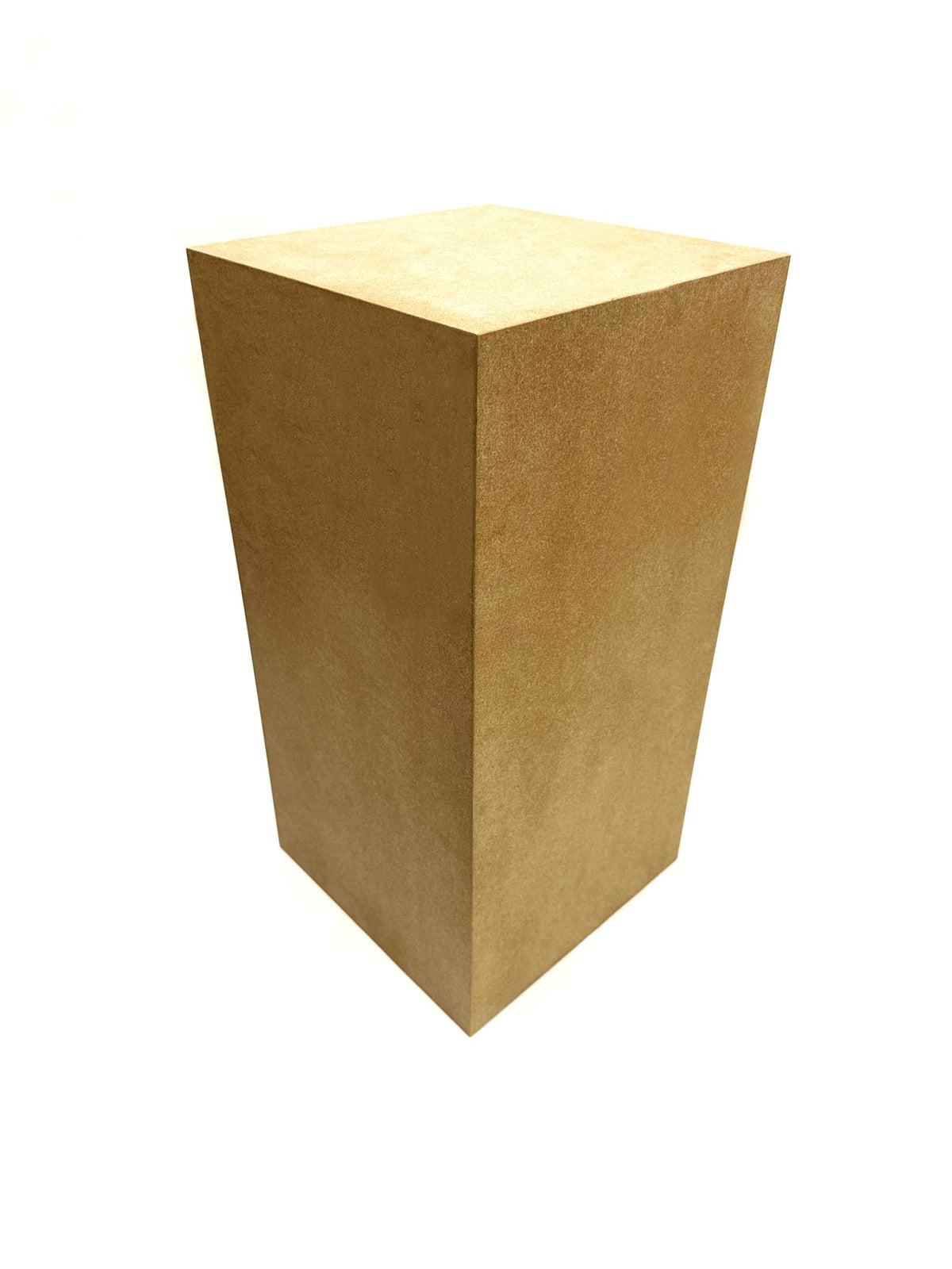 Onbehandelde MDF pilaar 80 cm, gezien van schuin boven