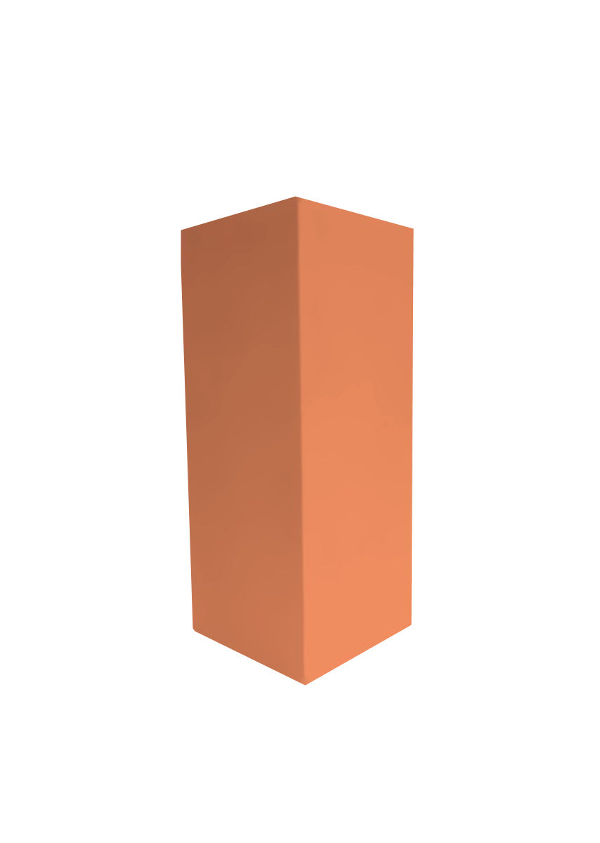 MDF pilaar 100 cm gespoten in de kleur Mandarijn