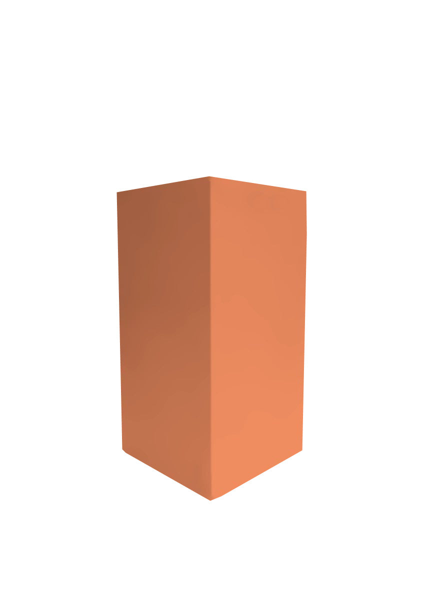 MDF pilaar 80 cm gespoten in de kleur Mandarijn